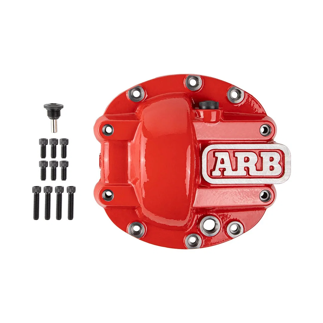 0750002 – ARB USA Differential Cover, DANA 30 Without Girdle With Fill Plug/ Dipstick With Drain Plug Red Nodular Iro...